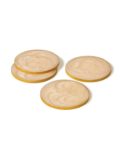 Shimmering Bold Glittery Resin Coasters | Set of 4 | 4 x 4 x 2 inches