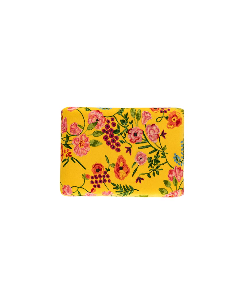 Devan Yellow Ottoman Stool | 35 x 50 x 35 cm / 14 x 20 x 14 inches