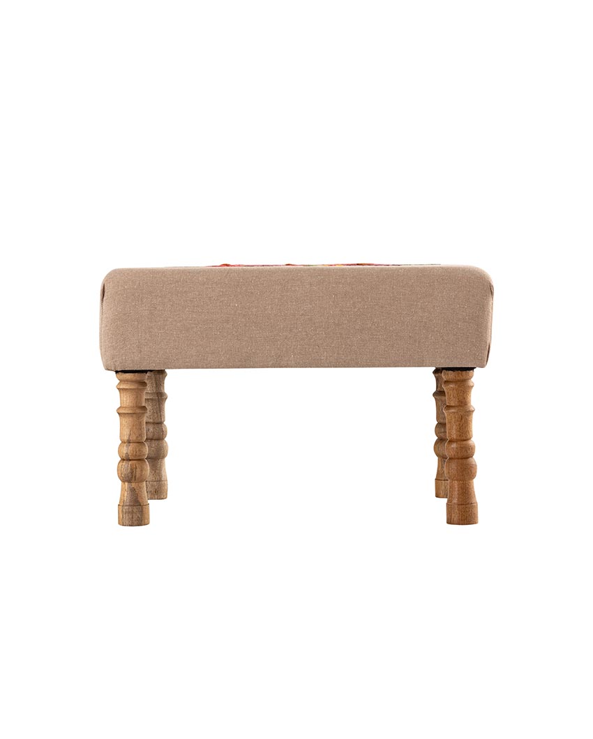 Devan Natural Ottoman Stool | 35 x 50 x 35 cm / 14 x 20 x 14 inches