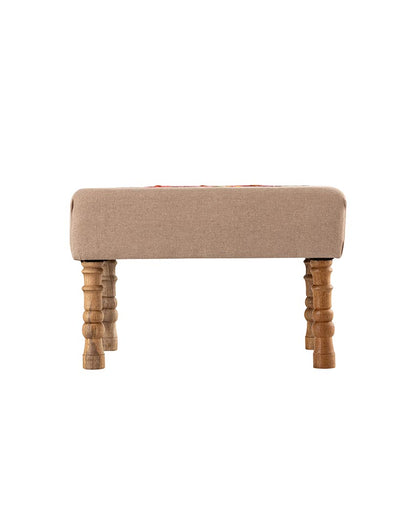 Devan Natural Ottoman Stool | 35 x 50 x 35 cm / 14 x 20 x 14 inches