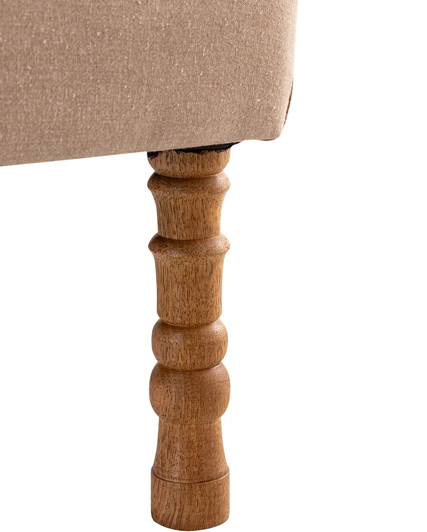 Devan Natural Ottoman Stool | 35 x 50 x 35 cm / 14 x 20 x 14 inches