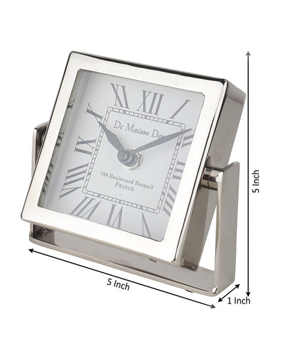 Time Canvas Steel Table Clock | 5 x 1 x 5 inches