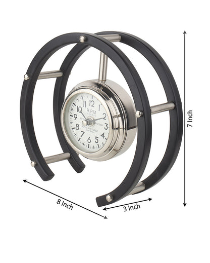 Luna Serenade Steel Table Clock | 8 x 3 x 7 inches