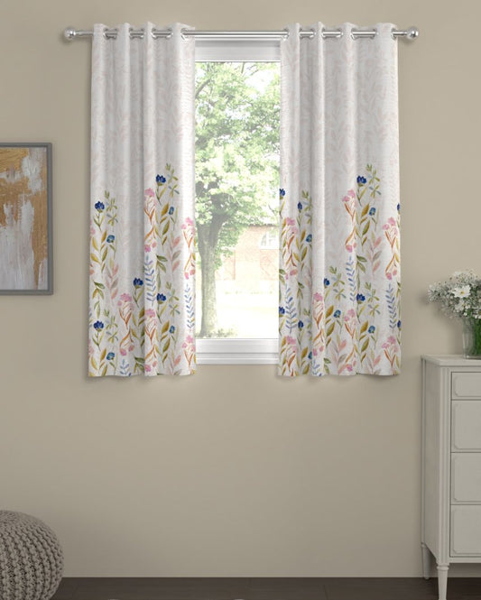 Multicolor Polyserter Curtains | Set Of 2 | Window, Door, Long Door | 5 Ft, 7 ft, 9 Ft Window (5 Ft)