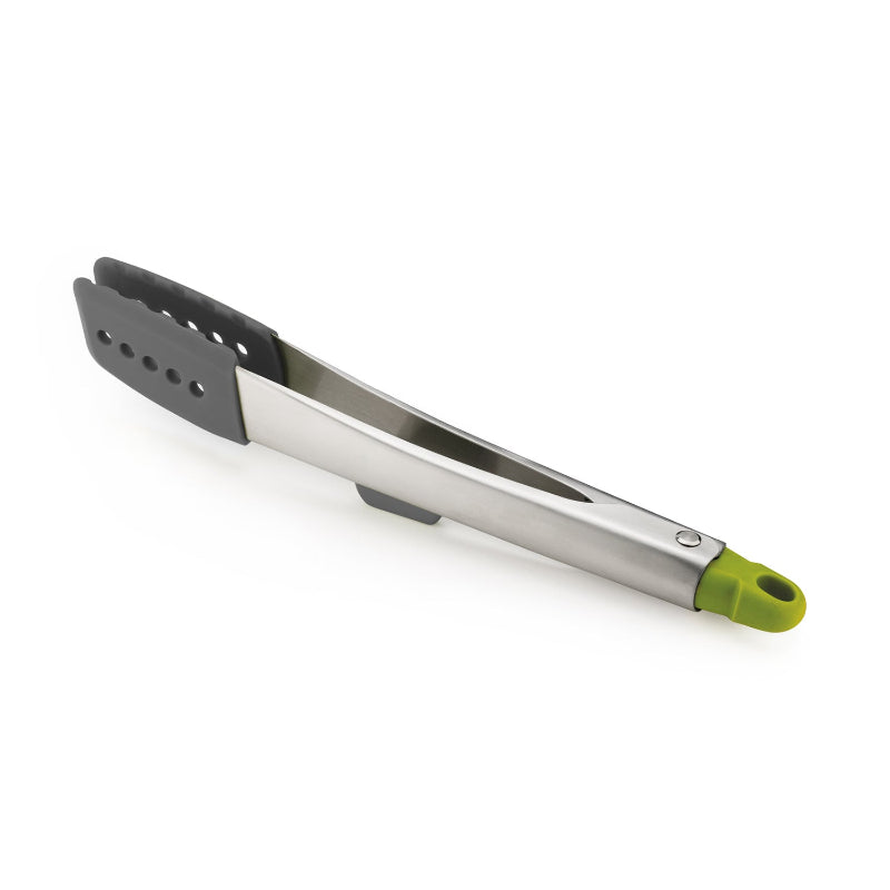 Elevate Grey Stainless Steel Tongs with Silicone Tip Default Title