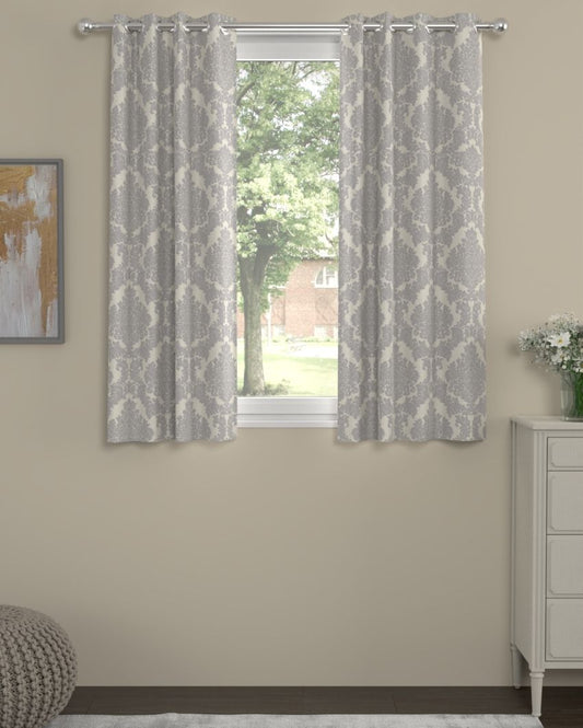 Classic Polyester Curtains | Set Of 2 | Window, Door, Long Door | 5ft, 7ft, 9ft 5ft