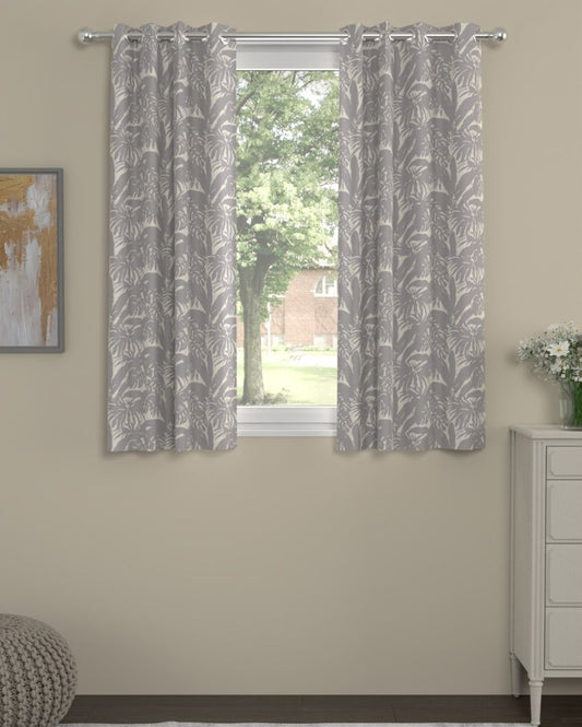 Tropical Regular Polyester Curtains | Set Of 2 | Window, Door, Long Door | 5ft, 7ft, 9ft 5ft