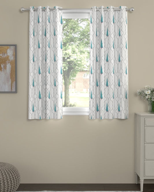 Ethnic Regular Polyester Curtains | Set Of 2 | Window, Door, Long Door | 5ft, 7ft, 9ft 5ft
