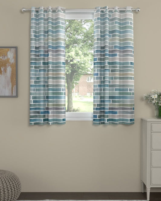 Mio Polyester Curtains | Set Of 2 | Window, Door, Long Door | 5ft, 7ft, 9ft 5ft