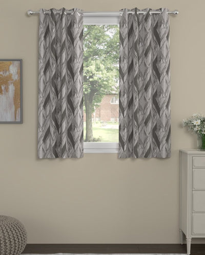 Greish Polyester Curtains | Set Of 2 | Window, Door, Long Door | 5ft, 7ft, 9ft 5ft