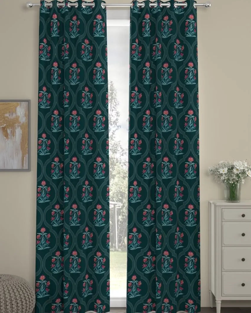 Ethnic Polyester Curtains | Set Of 2 | Window, Door, Long Door | 5ft, 7ft, 9ft 7ft