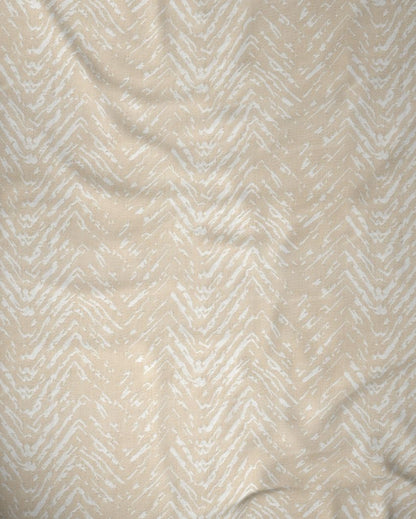 Beige Chevron Regular Polyester Curtains | Set of 2 | Window, Door, Long Door | 5 ft, 7 ft, 9 ft 9 Feet