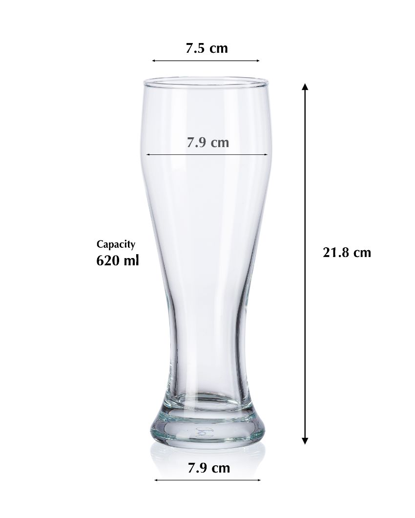 Versatile Pilsner Water and Juice Glasses | Set of 2 | 3 x 9 inches | 620ml