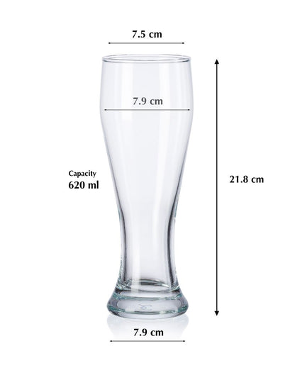 Versatile Pilsner Water and Juice Glasses | Set of 2 | 3 x 9 inches | 620ml