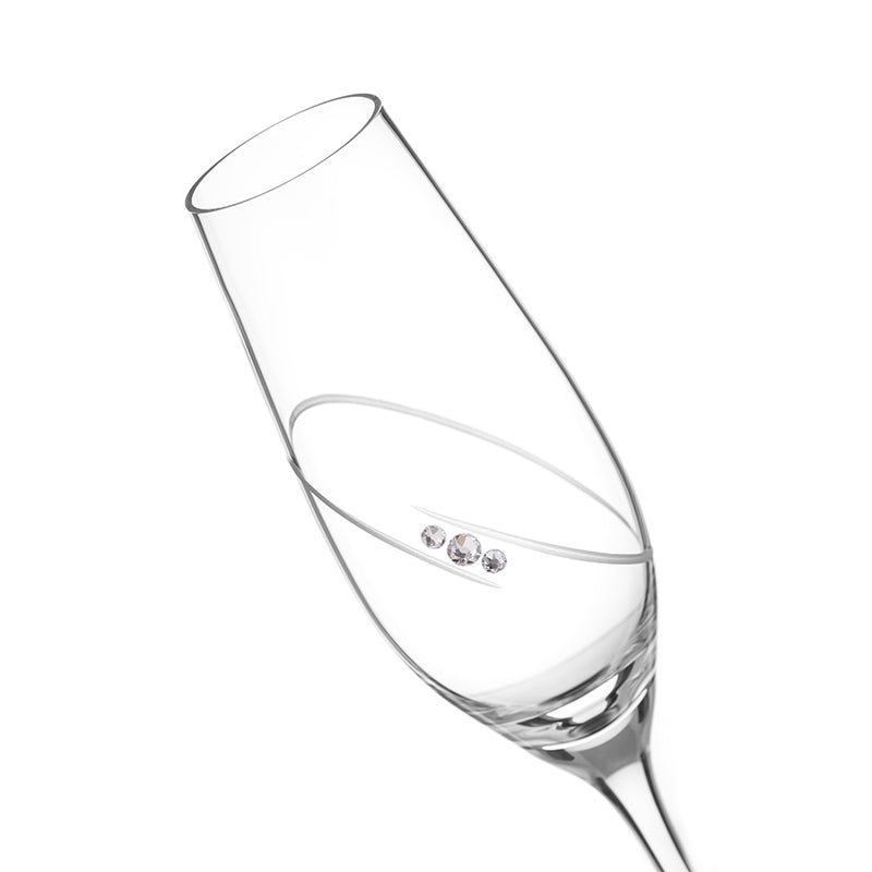 Diamond Ring Flute Glasses | Set of 2 | 210ml Default Title