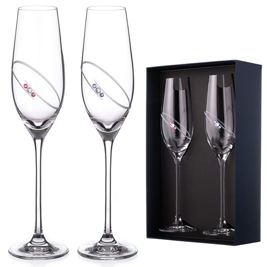 Sakura Ring Flute Wine & Champagne Glasses | 210ml | Set of 2