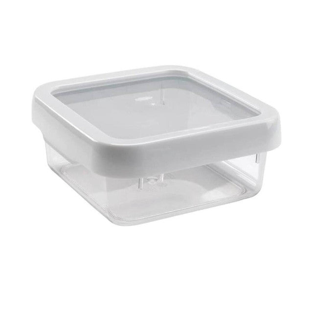 Lock Top Square Lid Plastic Container | 900 ml | 7 x 7 x 2 inches