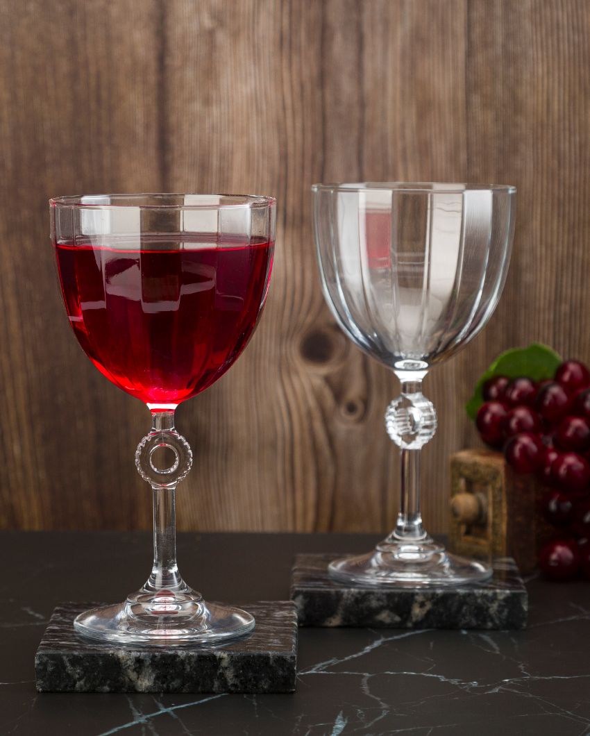 Amore Red Wine Stem Glasses | Set of 2 | 3 x 6 inches | 270ml