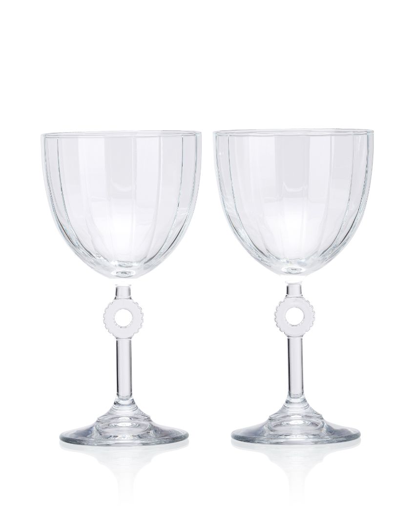 Amore Red Wine Stem Glasses | Set of 2 | 3 x 6 inches | 270ml