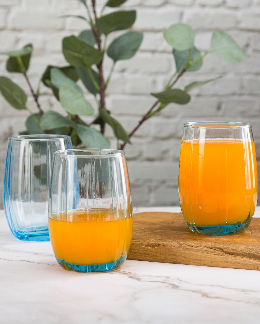 Refreshingly Versatile Water & Juice Glasses | Set of 6 | 2 x 4 inches | 240ml