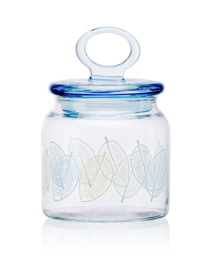 Leaves Spice Pickle Cookies Storage Glass Jar | 4 x 6 inches | 575ml