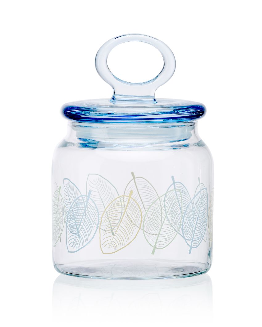 Leaves Spice Pickle Cookies Storage Glass Jar | 4 x 6 inches | 575ml