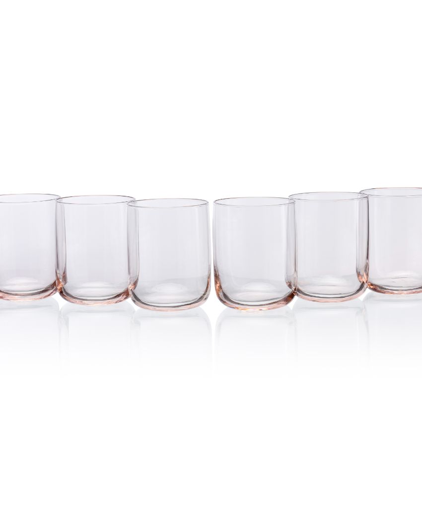 Sip in Style Elegant Water Juice Glasses | Set of 6 | 3 x 4 inches | 280ml