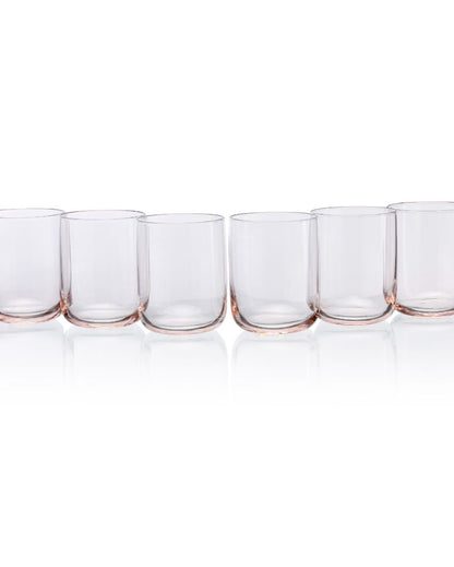 Sip in Style Elegant Water Juice Glasses | Set of 6 | 3 x 4 inches | 280ml