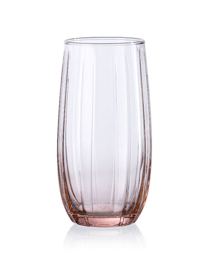 Linka Long Drink Water Juice Glasses | Set of 4 | 3 x 6 inches | 500ml