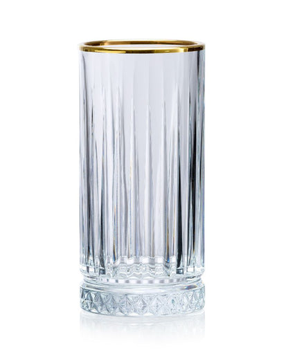 Gold Elysia Water Juice Glasses | Set of 4 | 3 x 5 inches | 280ml