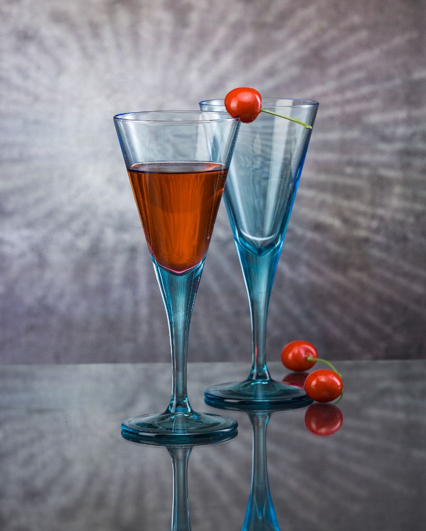 V-Line Cocktail Stem Glasses | Set of 2 | 3 x 8 inches | 200ml