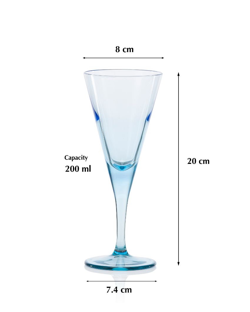 V-Line Cocktail Stem Glasses | Set of 2 | 3 x 8 inches | 200ml