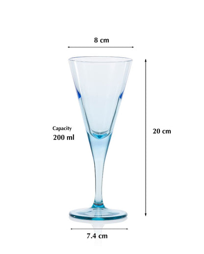 V-Line Cocktail Stem Glasses | Set of 2 | 3 x 8 inches | 200ml