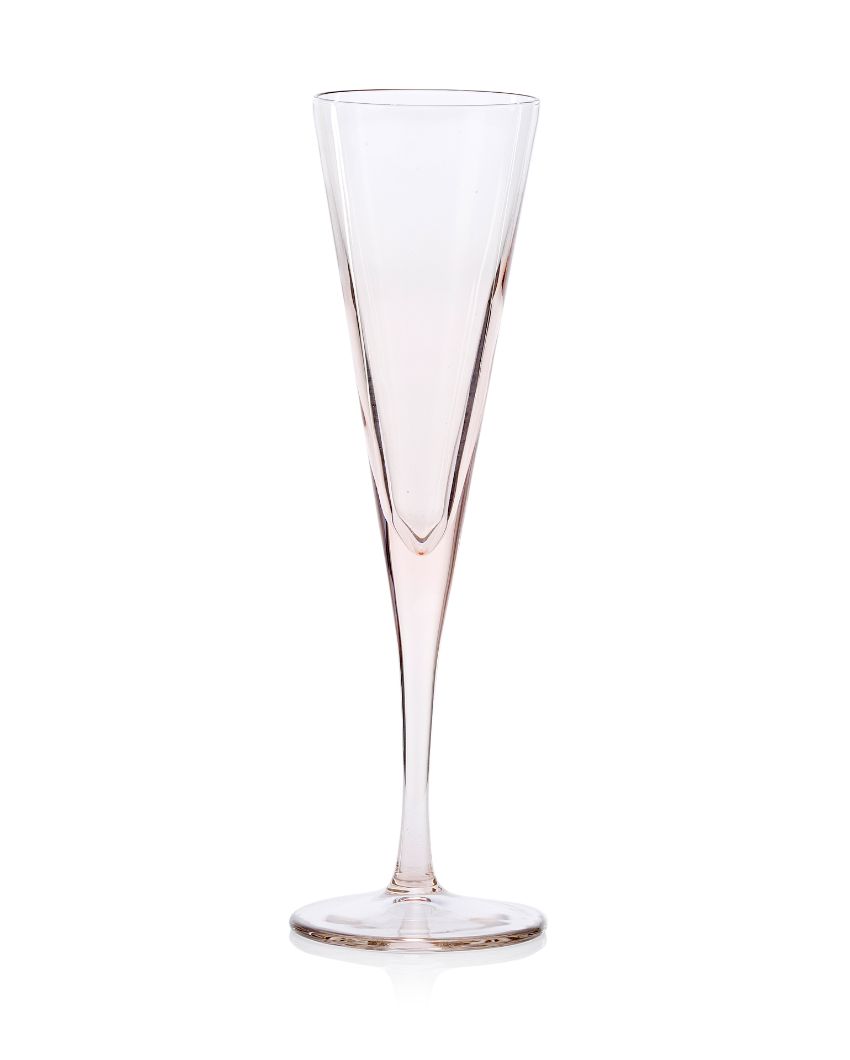 V-Line Champagne Flute Stem Glasses | Set of 2 | 3 x 9 inches | 150ml