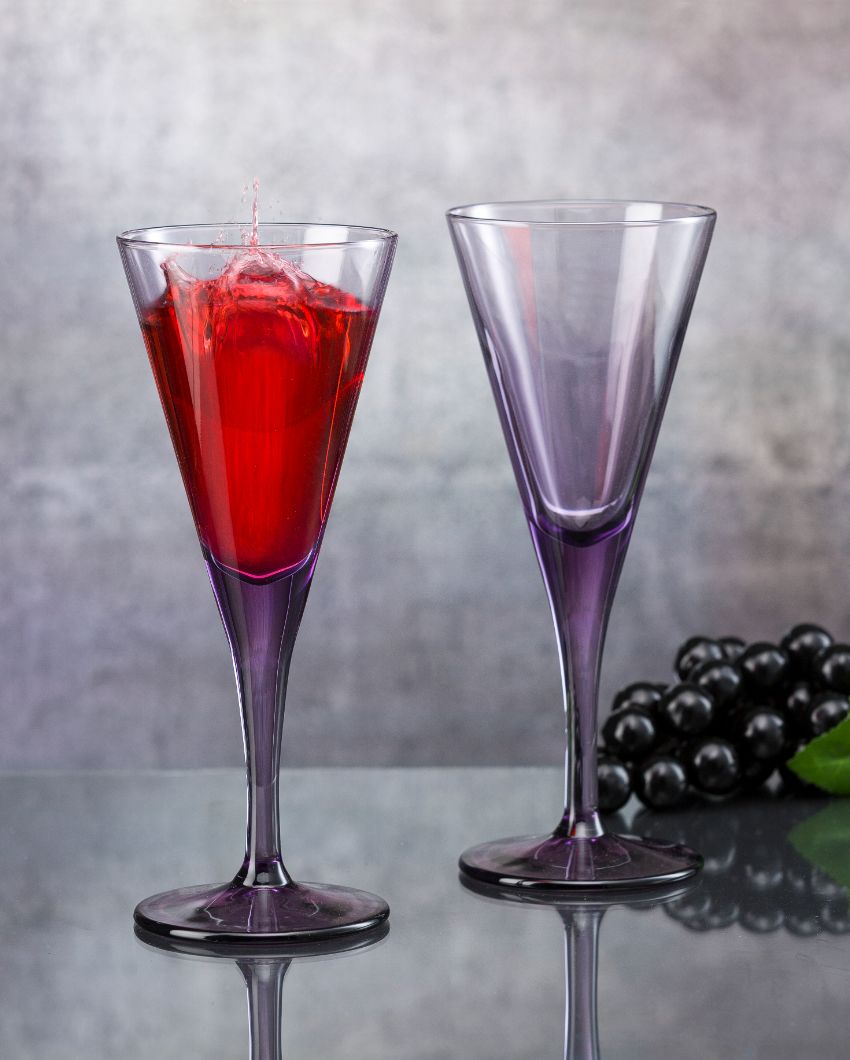 V-Line Cocktail Stem Glasses | Set of 2 | 3 x 8 inches | 200ml