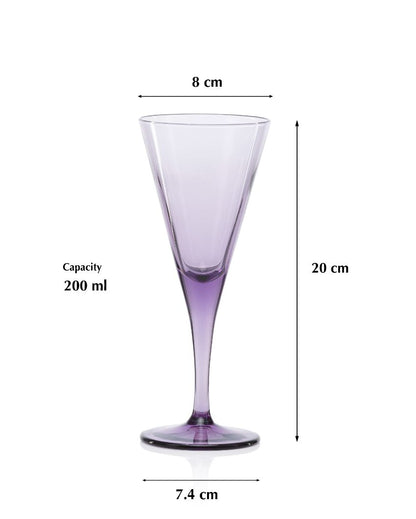 V-Line Cocktail Stem Glasses | Set of 2 | 3 x 8 inches | 200ml