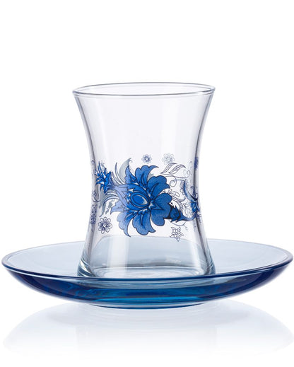 Diana Glass Cups With Saucers | Set of 6 | 170ml