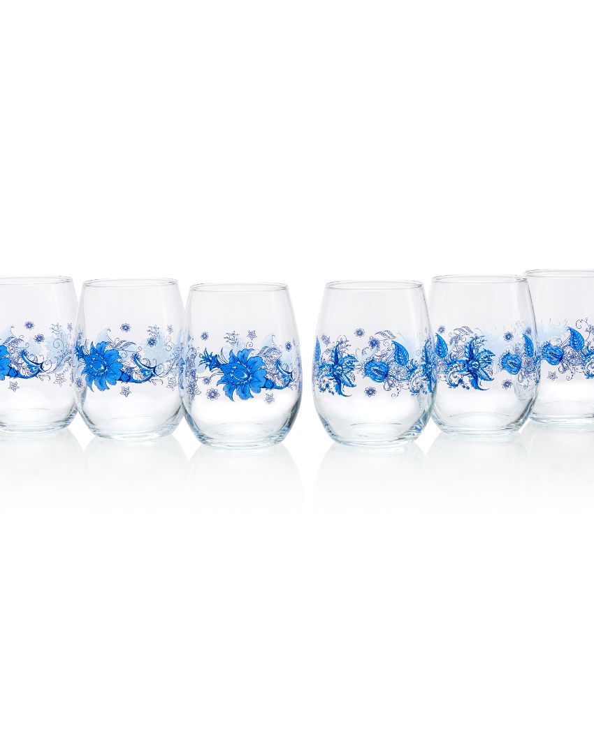 Diana Water Juice Glasses | Set of 6 | 3 x 4 inches | 350ml