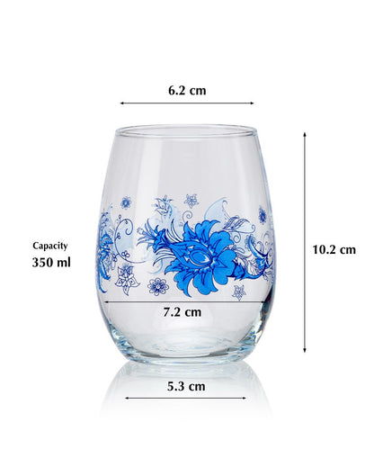 Diana Water Juice Glasses | Set of 6 | 3 x 4 inches | 350ml