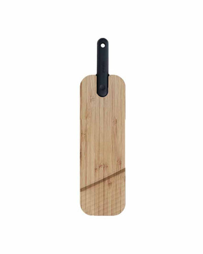 Black Integrated Bamboo Wood Salami Knife | 4 x 17 inches