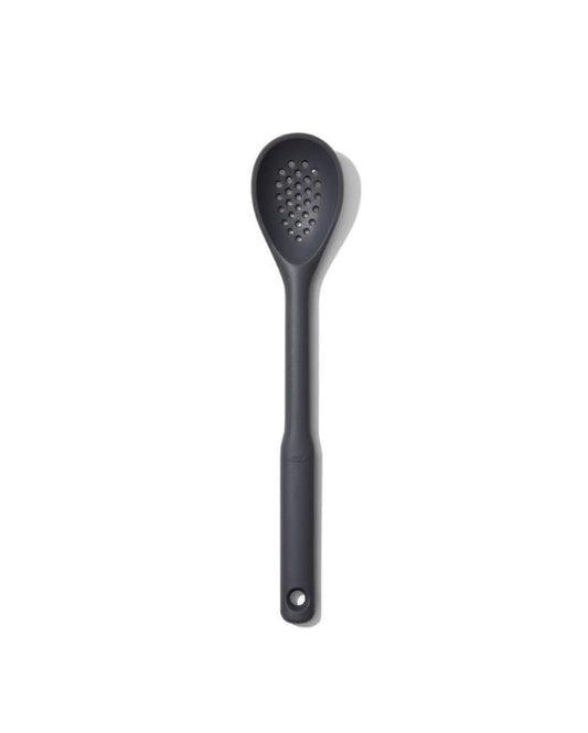 Black Silicone Peppercorn Slotted Spoon | 13 inches