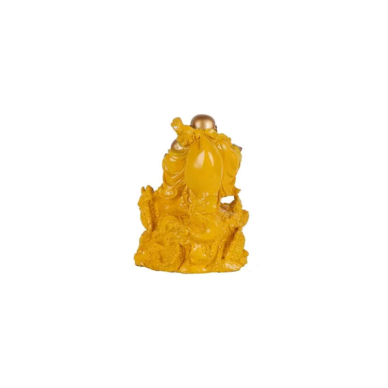 Olivia Premium Feng Shui Laughing Buddha Showpeice Yellow