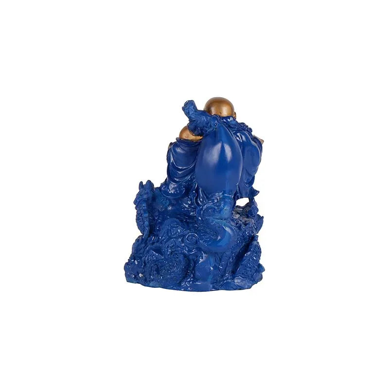 Olivia Premium Feng Shui Laughing Buddha Showpeice Blue