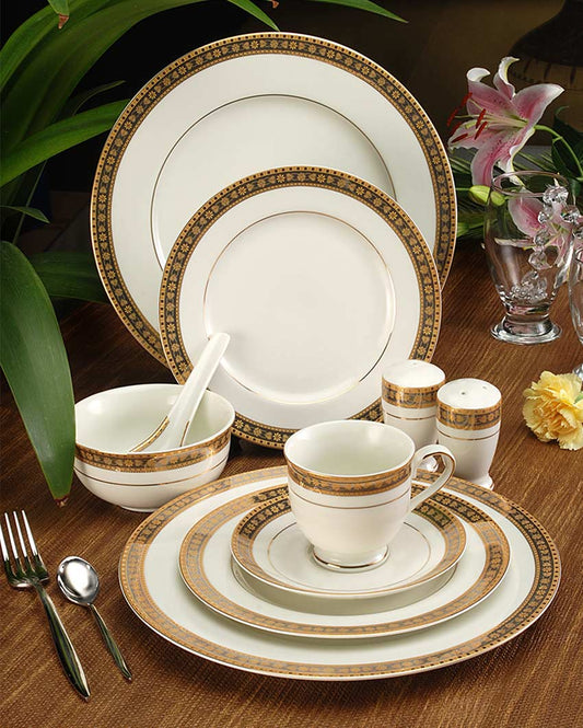 Gold Porcelain Dinner Set