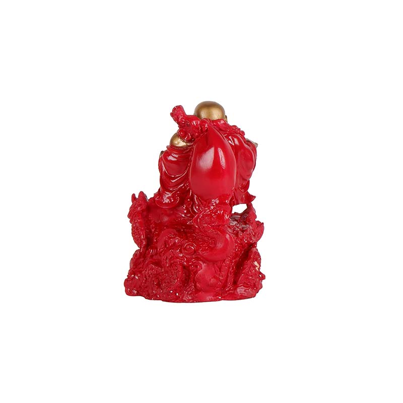 Olivia Premium Feng Shui Laughing Buddha Showpeice Red