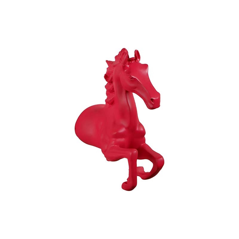 Crimson Wall Horse Showpiece A Striking Artistic Accent Showpeice Pink