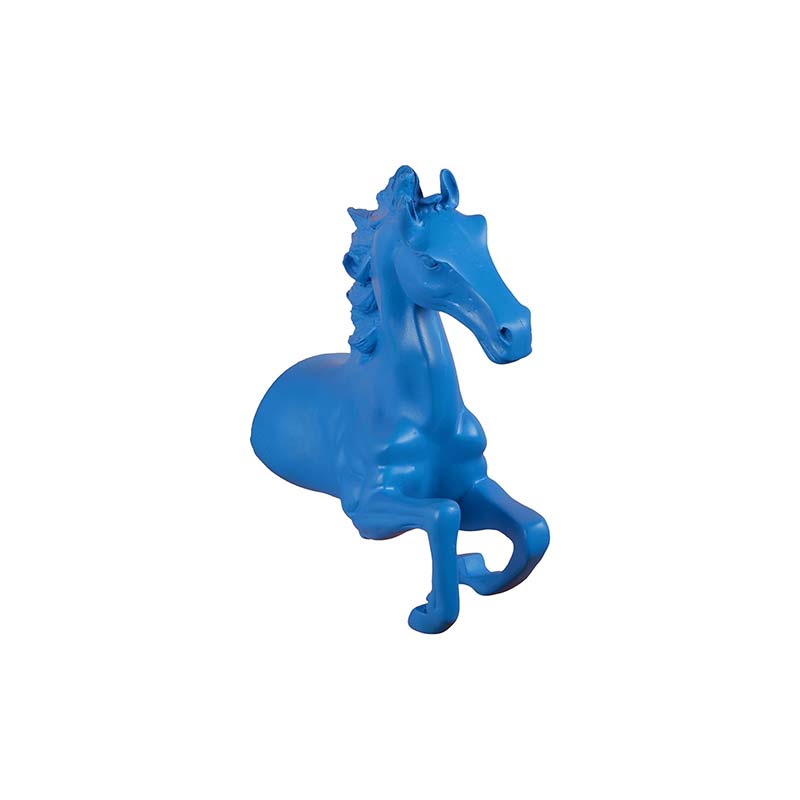 Crimson Wall Horse Showpiece A Striking Artistic Accent Showpeice Blue
