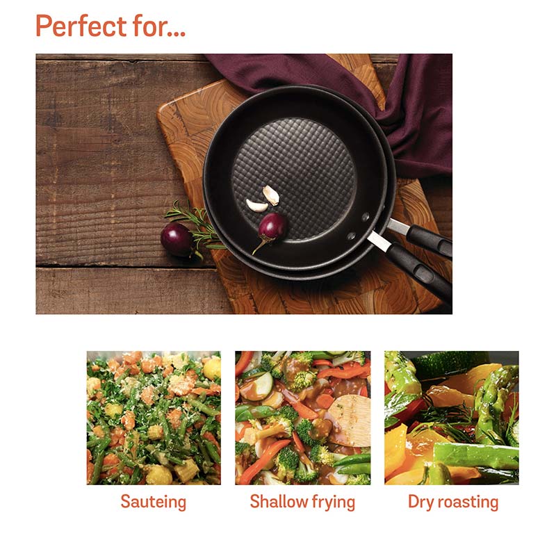 Merlot Non-Stick Open Frypan | 8 Inch, 9 Inch, 10 Inch, 11 Inch 8 Inches