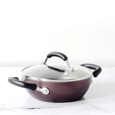 Narcisa Non-Stick Kadai/Wok With Lid | 8 Inch, 9 Inch, 10 Inch, 11 Inch, 12 Inch 8 Inches