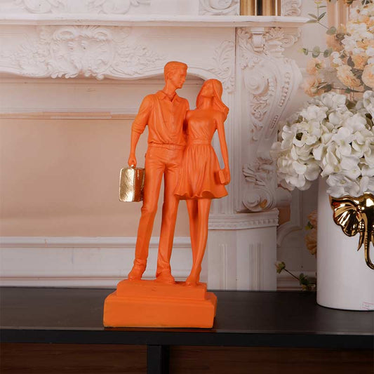 The Vibrant Journey Bright Couple showpeice Orange